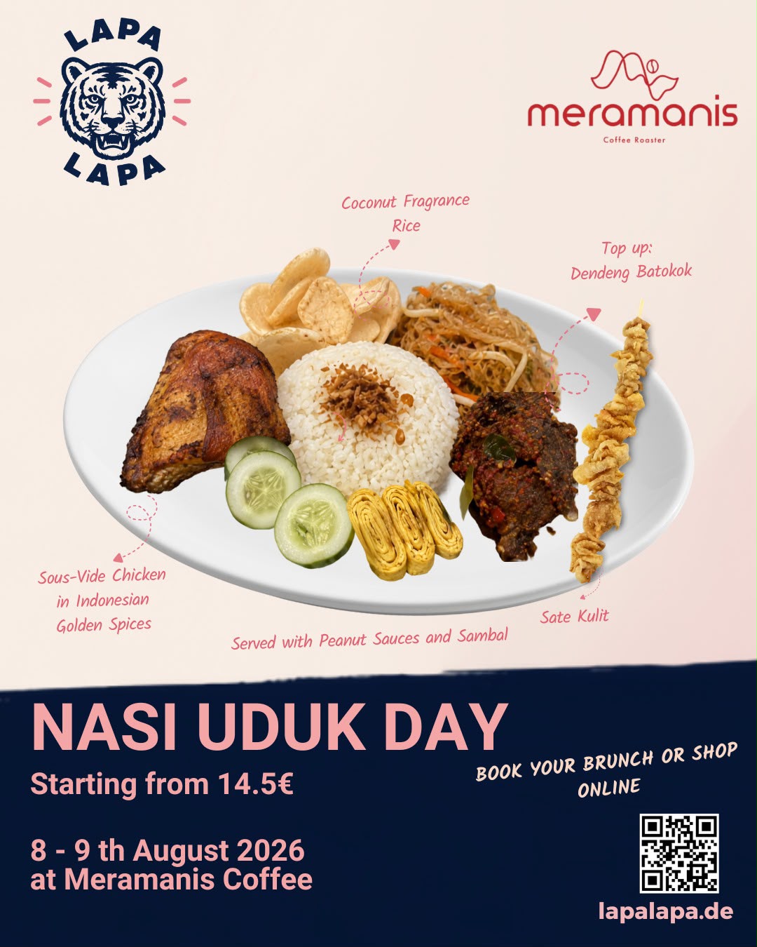 Nasi Uduk (fragrant rice with Chicken) - Pop-up events at Meramanis Coffee! 08. - 09. Aug